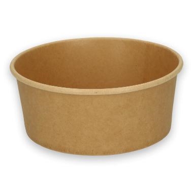 Afbeeldingen van Ds à 300 kraft foodcontainer/saladebowl 750ml  r15x6 cm
