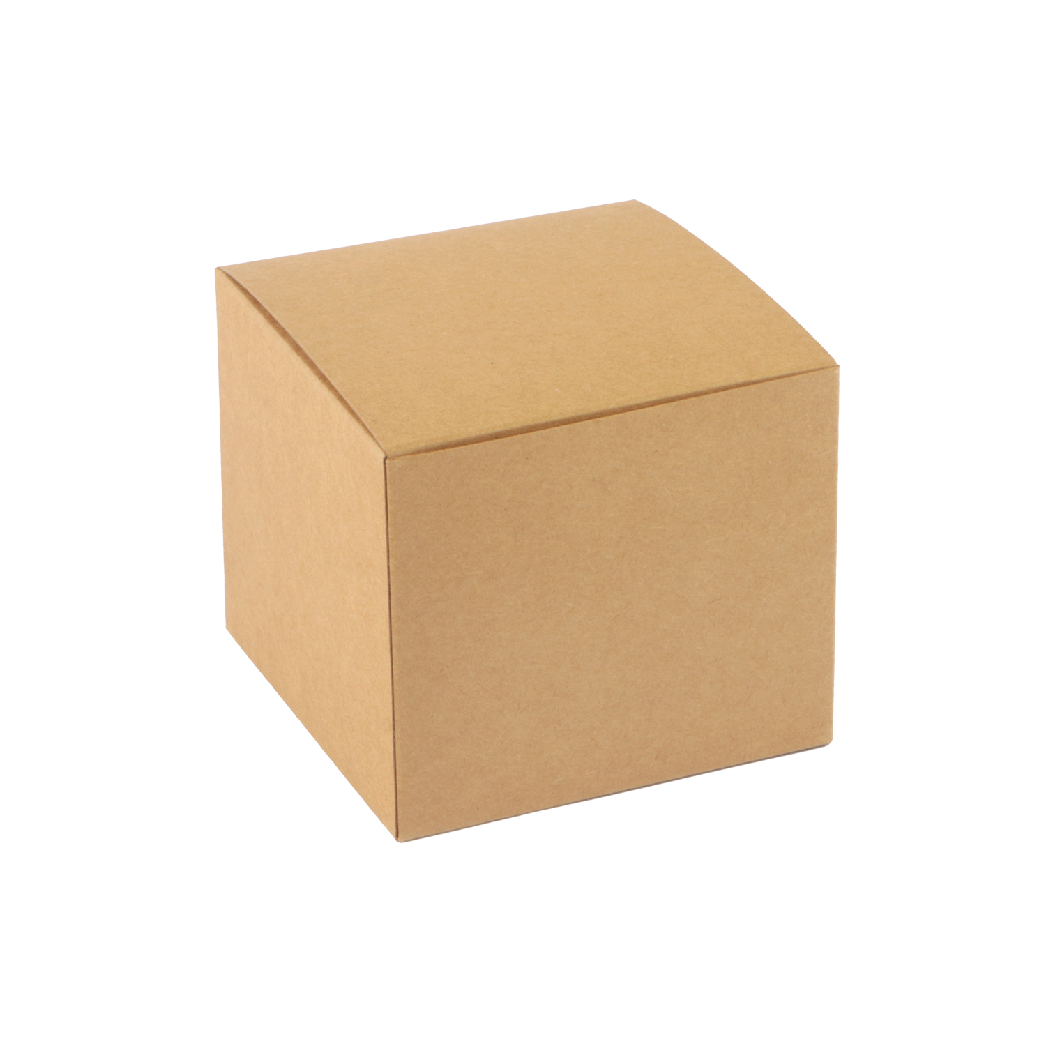Afbeeldingen van Ds à 50 kubus klepdoosje 250 gram bruin kraft