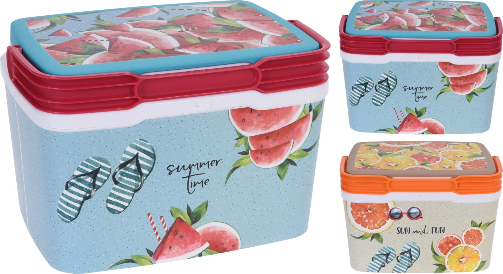 Afbeeldingen van Koelbox 6 ltr 28x20x19 cm zomer design assorti (uc)