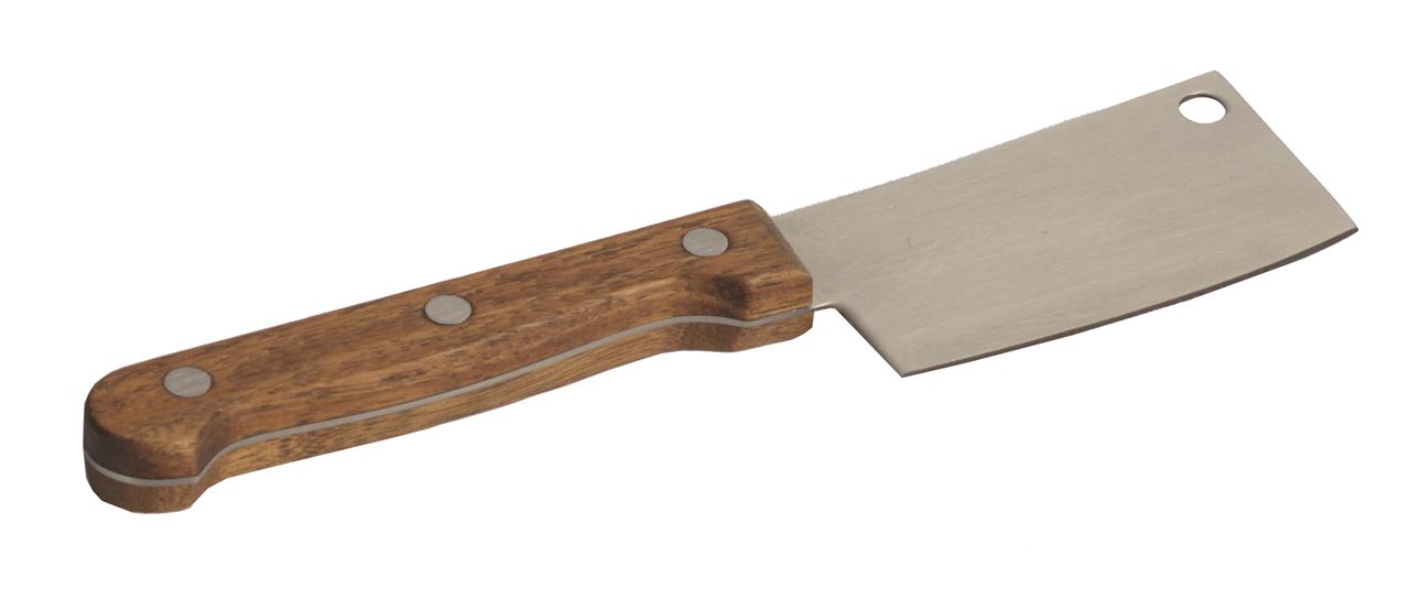 Afbeeldingen van Kaasbijltje 18 cm met acacia houten greep