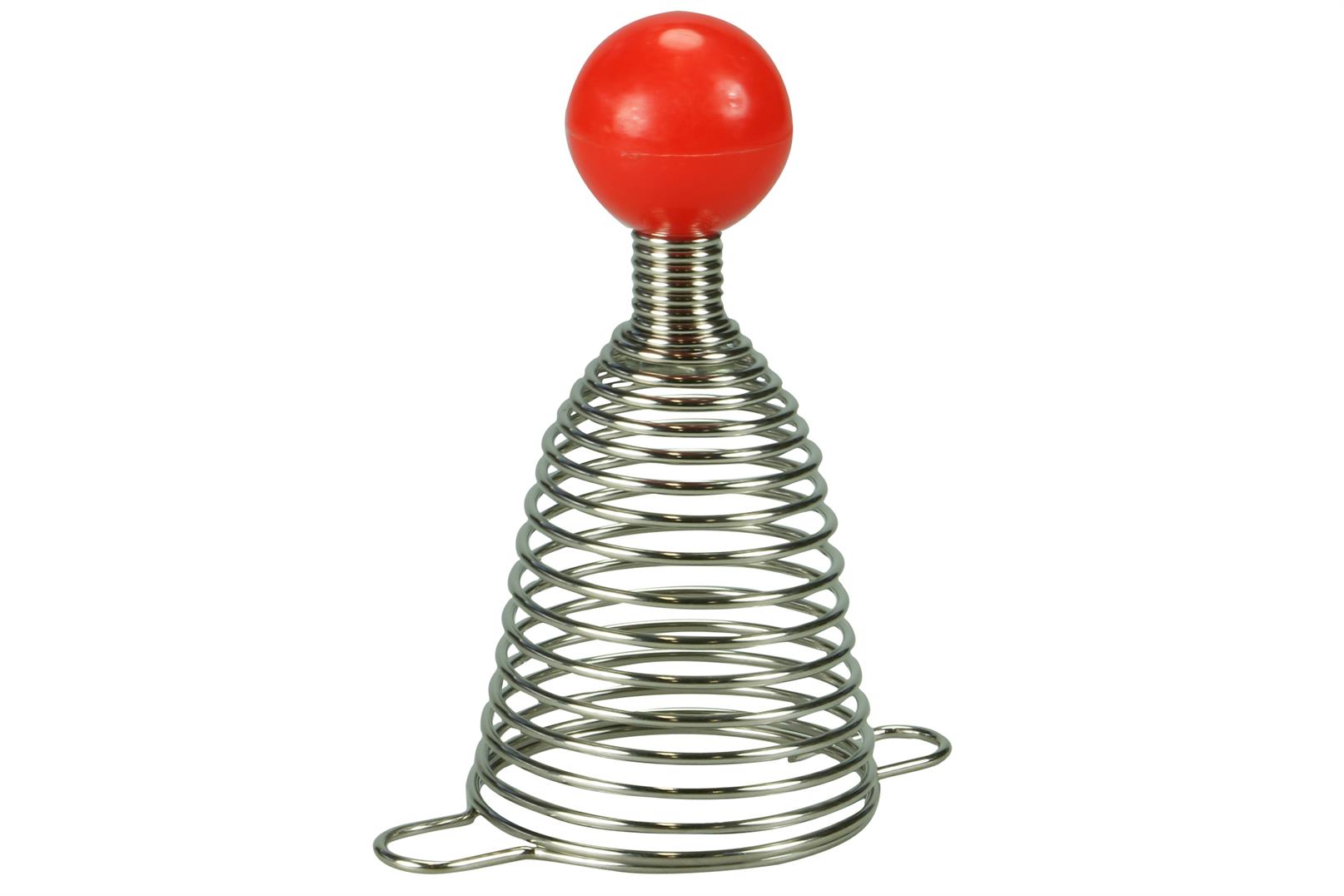 Afbeeldingen van Notenkraker 6,2x10,3 cm springveer met rode knop