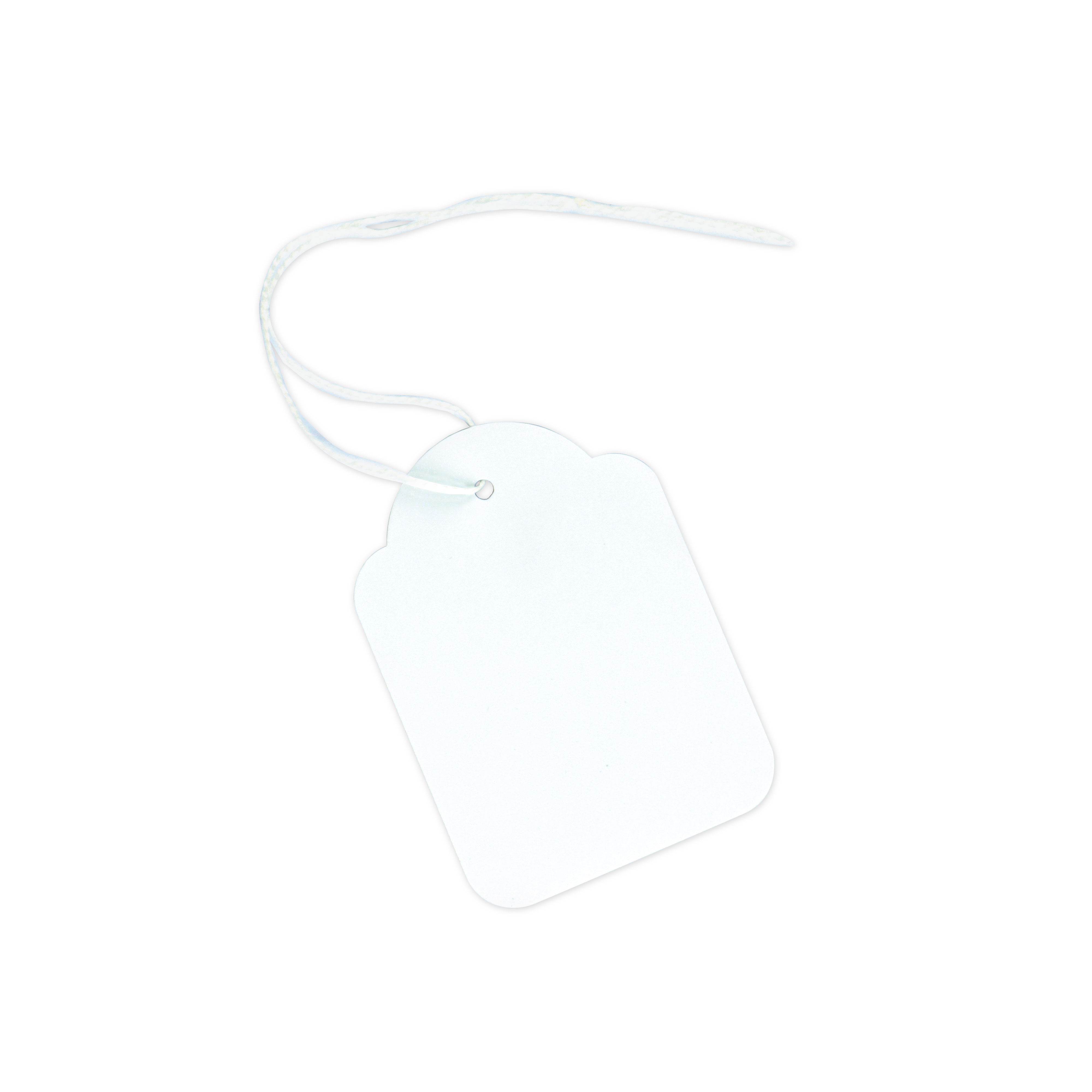 Afbeeldingen van Ds à 400 hangetiket 5x7 cm wit nr. 396