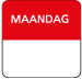 Afbeeldingen van Ds à 500 coderingsetiket Maandag 2,5x2,5 cm