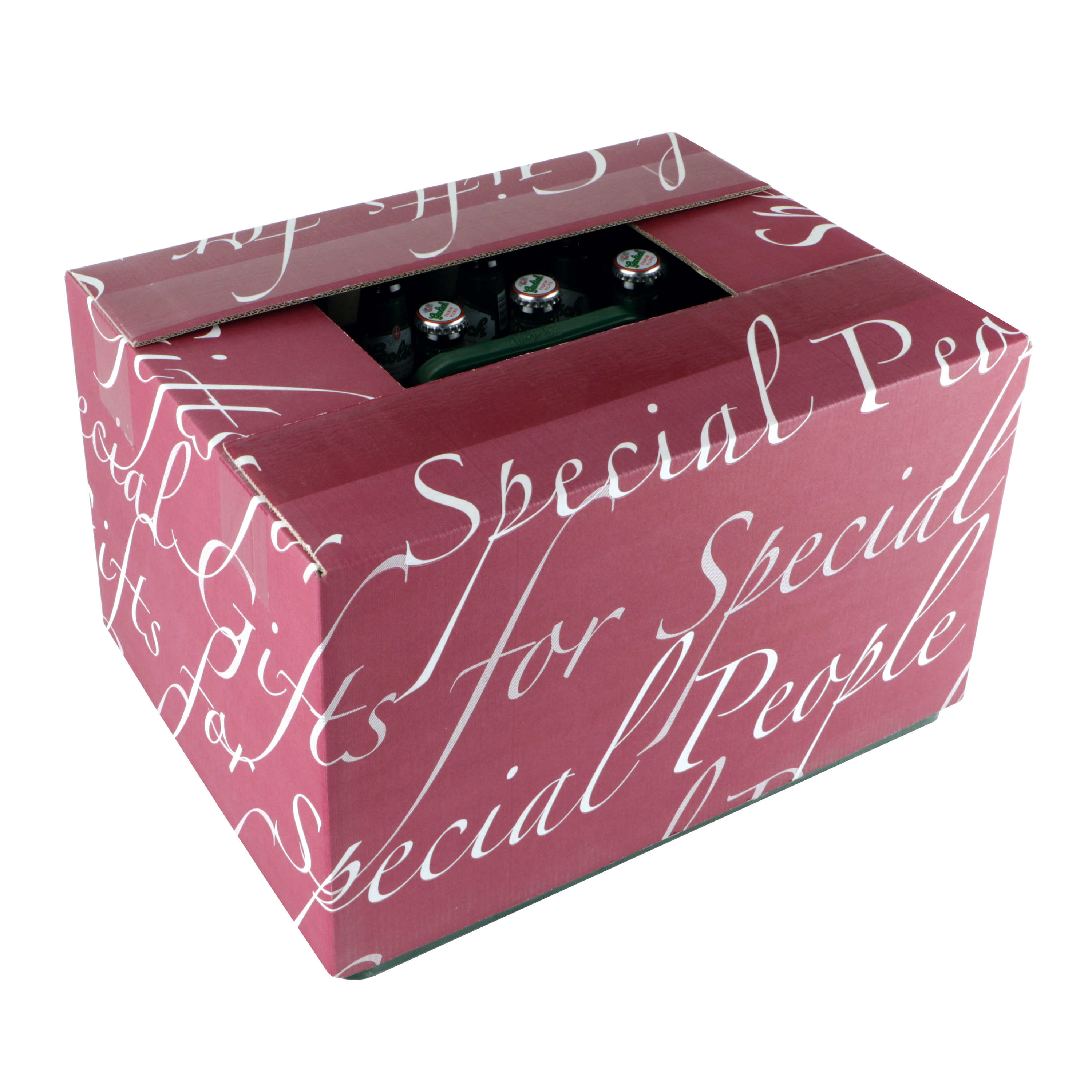 Afbeeldingen van Bierdoos bordeaux rood  Special Gifts