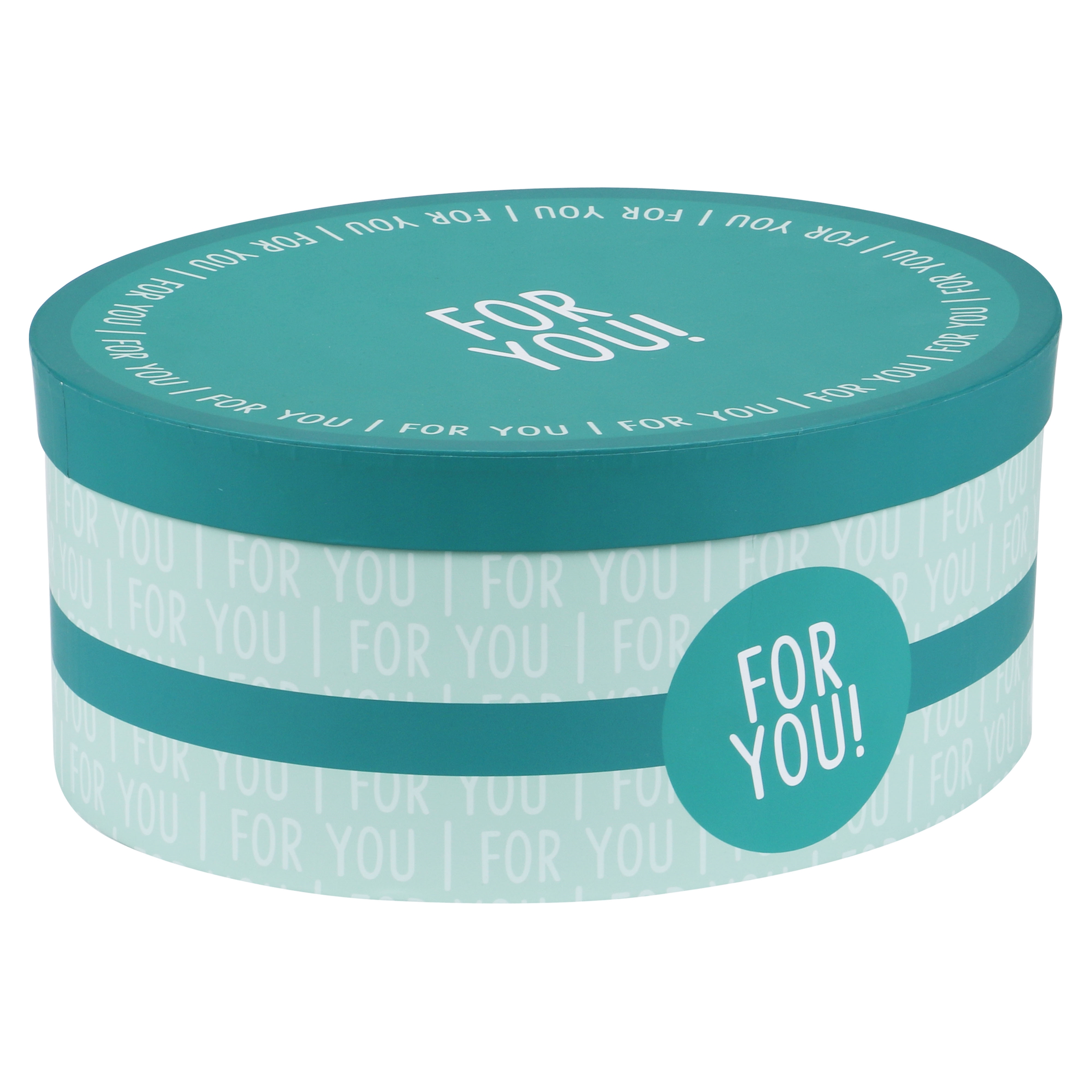 Afbeeldingen van Luxe doos ovaal 35,5x30x15,3 cm For You