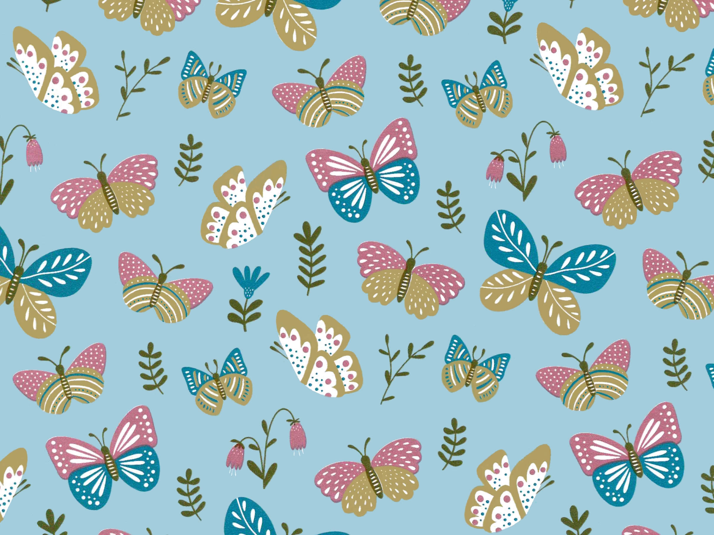 Picture of Rol kadopapier 50 cm 100 mtr vlinders