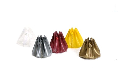 Afbeeldingen van Pak à 3 pp koordtas 12x12 cm geel (uc)