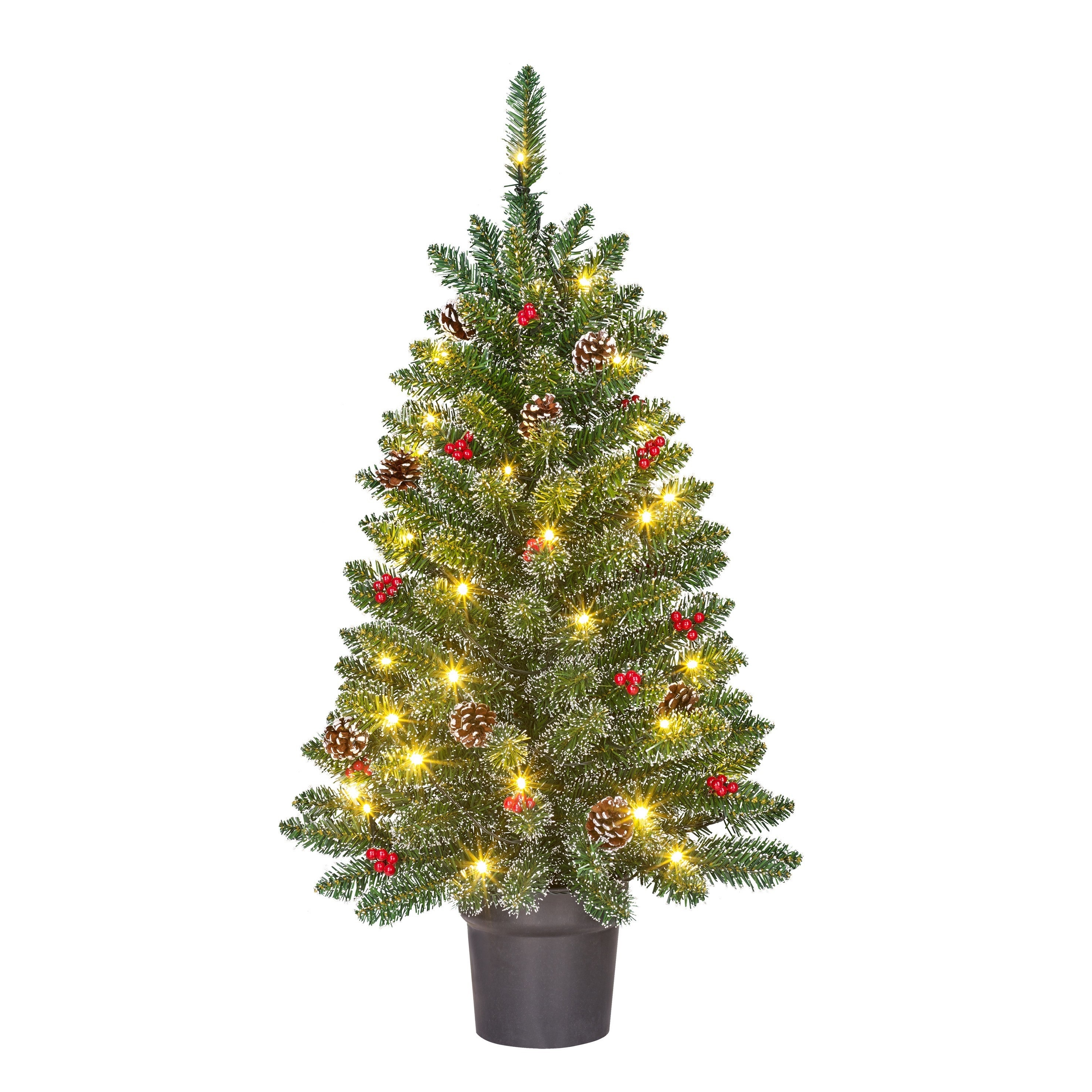 Picture of Kerstboom 50x90 cm in pot met 40 led lampjes