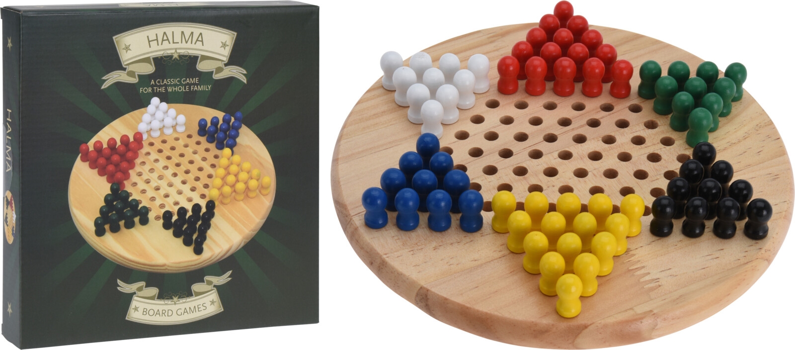 Afbeeldingen van Houten bordspel Halma / Chinees dammen