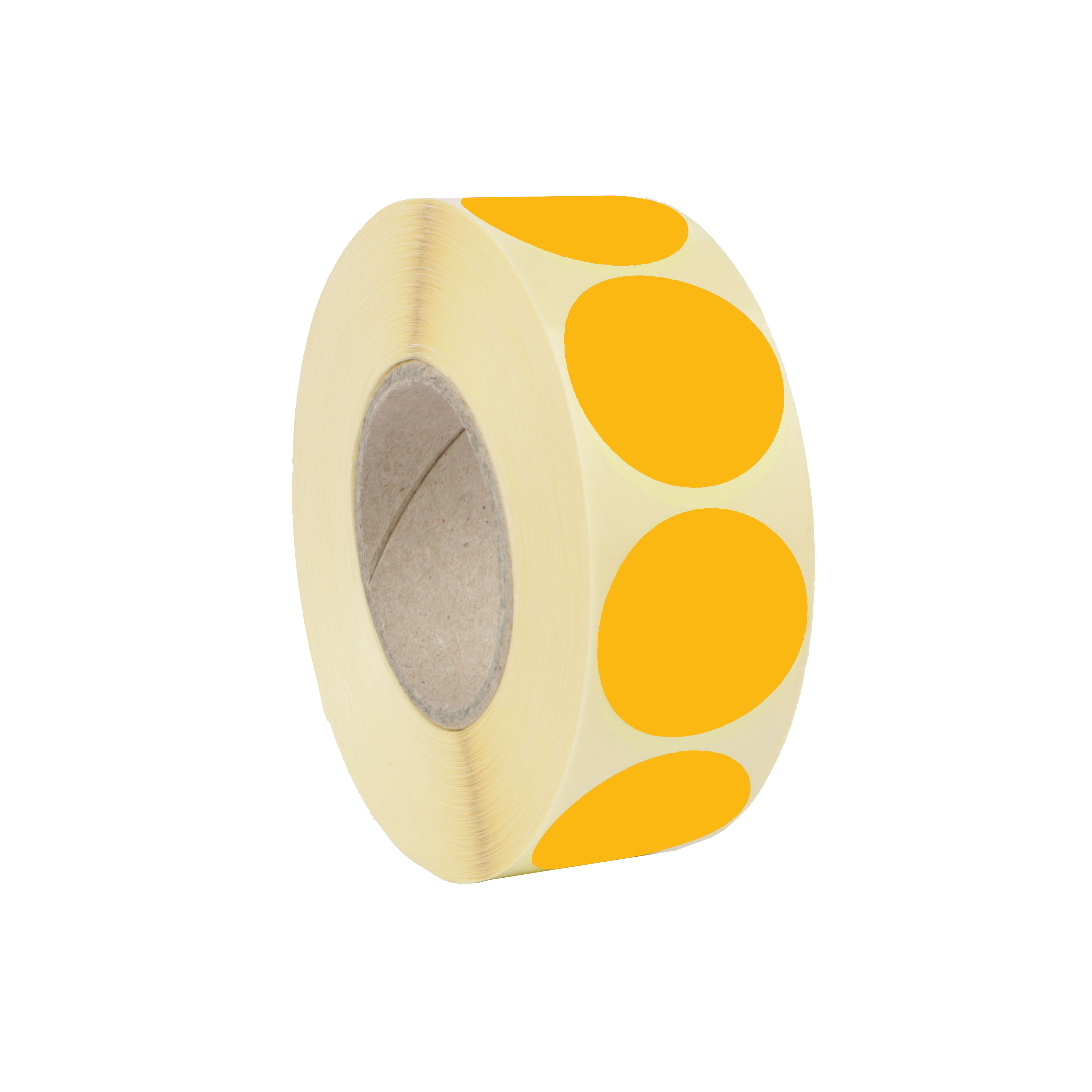 Afbeeldingen van Rol à 1000 etiket 2,5 cm  fluor oranje