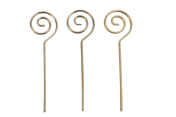 Afbeeldingen van Ds à 100 Sint stafje metaal goud 7 cm