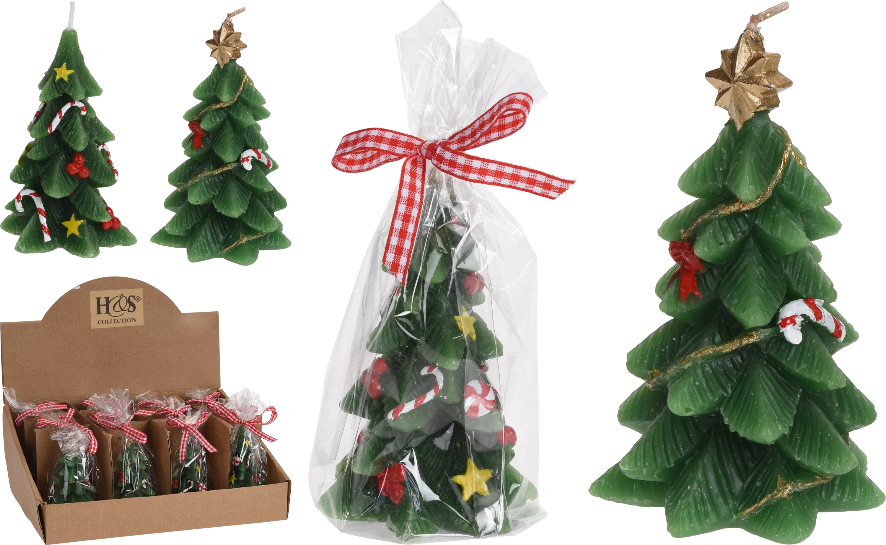 lus Cyclopen opraken Jongeneel Verpakkingen. Kaars kerstboom 9 cm assorti