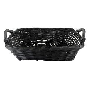 Picture of Mand rechthoek met grepen 48x36,5x12,5/16,5 cm zwart