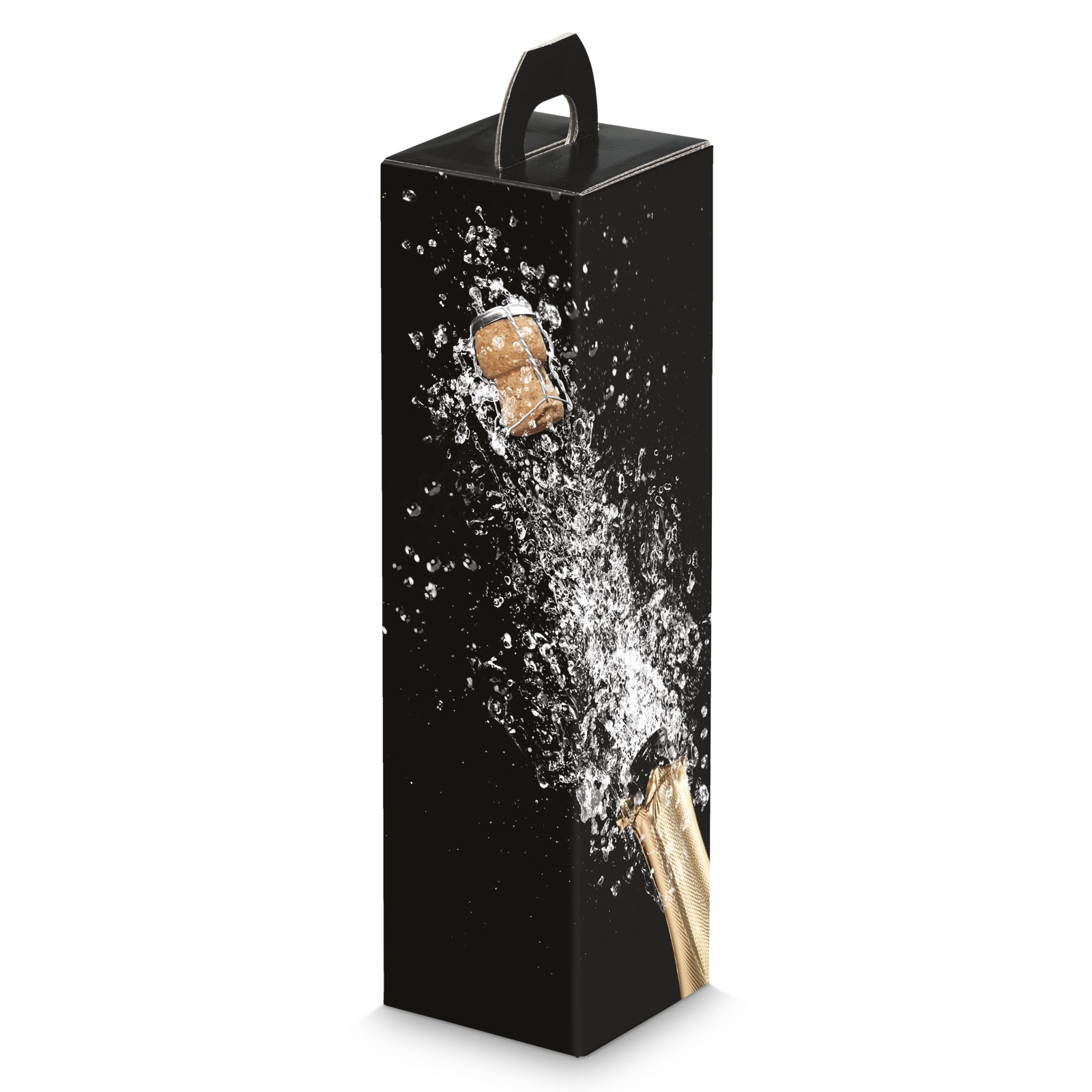 Afbeelding van Draagkarton 1 fles Champagne 9x9x33 cm 