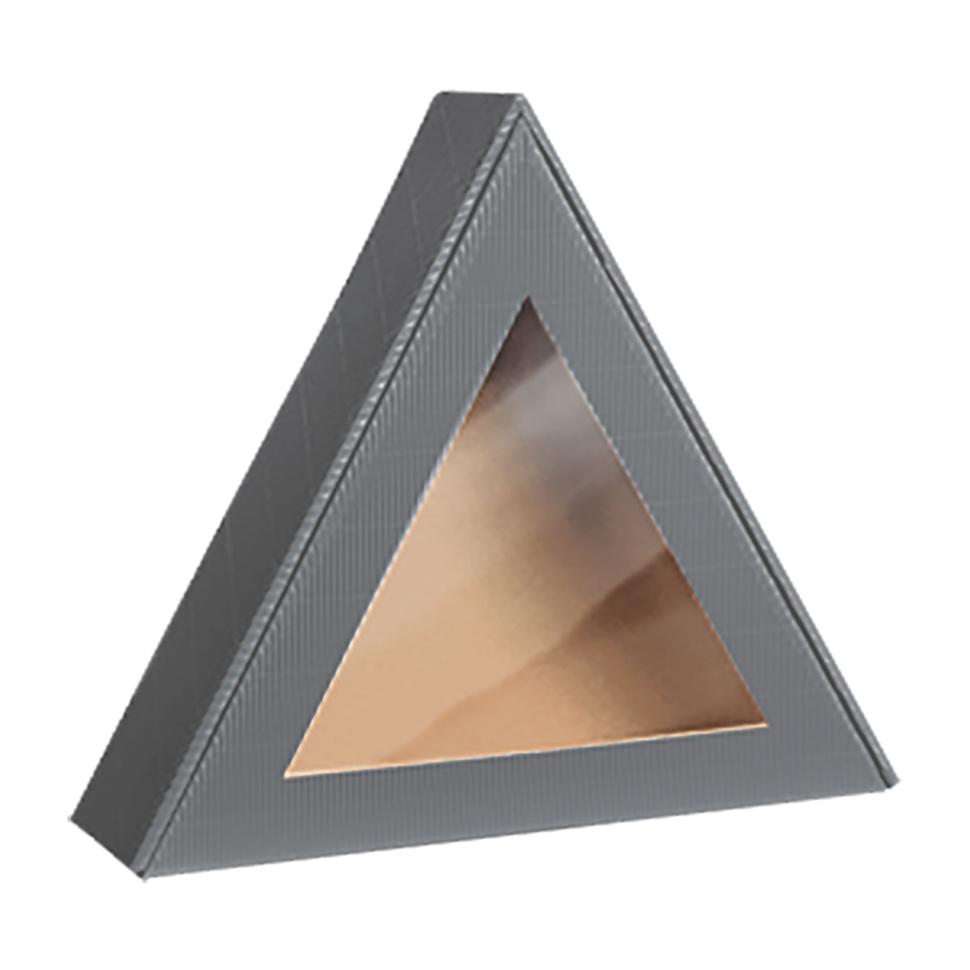 Picture of Pak à 25 vensterdoos 29x29x29x7,4 cm open golf driehoek antraciet met venster 