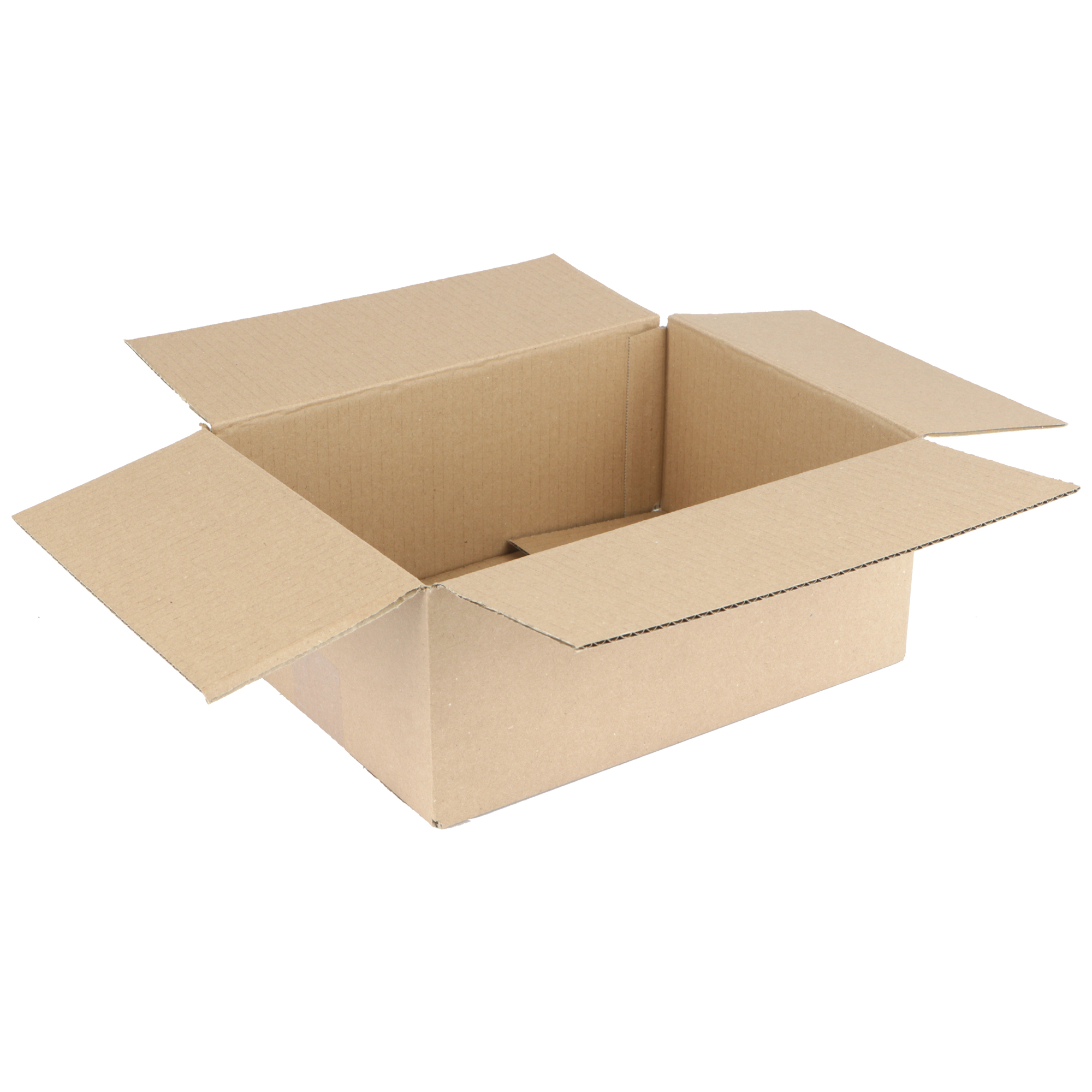 Afbeelding van Kartonnen doos 28,8x21,6x12,1 cm bruin enkel golf