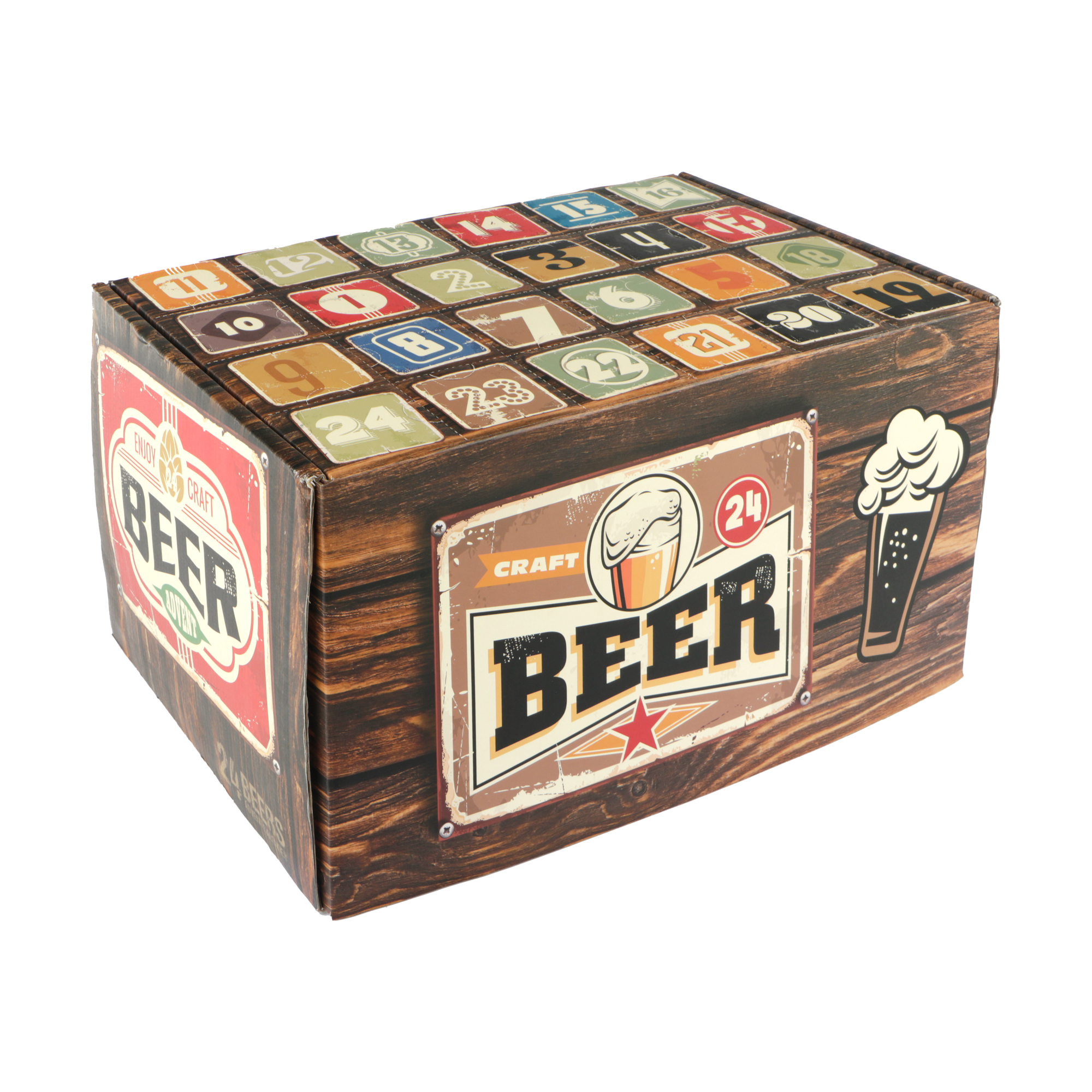 Picture of Bier geschenkdoos 45x28,5x23,5 cm Advent Vintage Beer