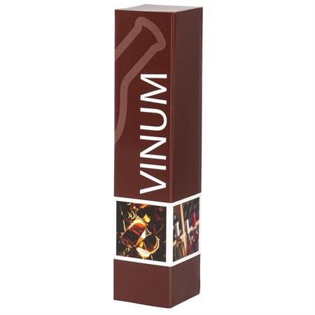 Afbeelding van Kokerdoos 1 fles Vinum bruin 7,7x7,7x35,5 cm (ucl)