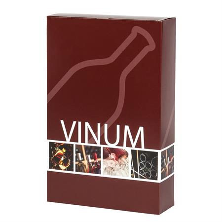 Afbeelding van Kokerdoos 3 fles Vinum bruin 22,5x7,8x36 cm