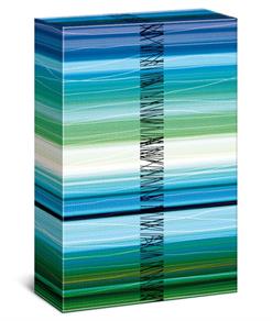 Afbeelding van Kokerdoos  3 fles  Trendy blauw/groen 23,6x8,2x36 cm (ucl)