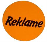 Afbeelding van Rol à 1000 etiket 3,5 cm oranje/zwart Reclame