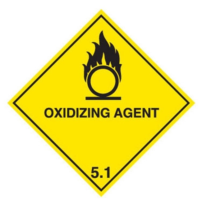 Picture of Rol à 1000 gevaren etiket geel Vlam Oxidizing Agent (uc)