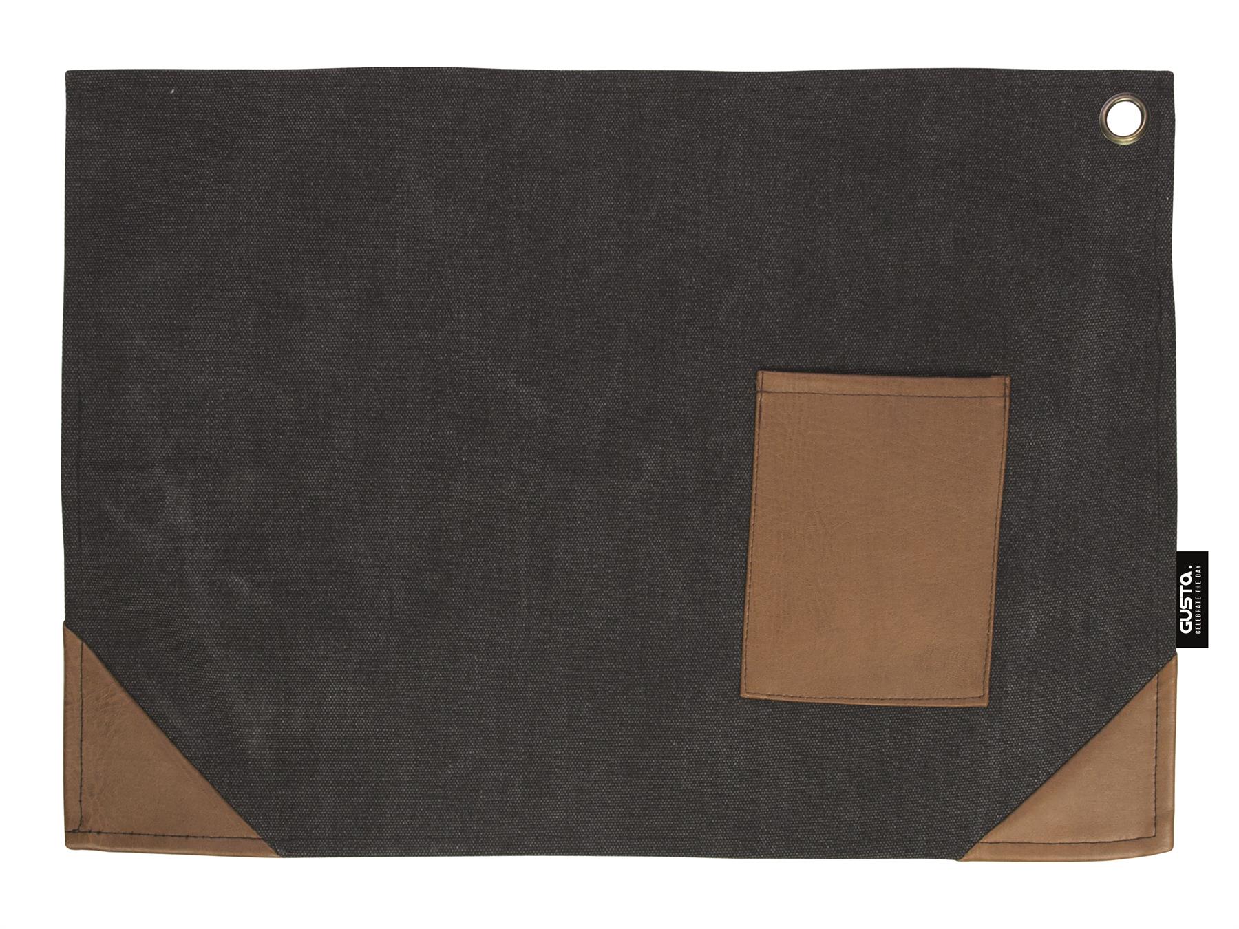 Afbeelding van Set à 2 canvas placemats, zwart 45x32 cm (ucl)