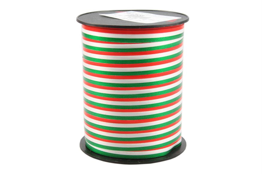 Afbeelding van Rol krullint 10 mm 250 mtr Italië groen/wit/rood