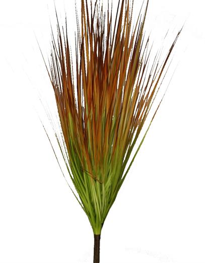 Picture of Gras boeket groen/oranje 80 cm