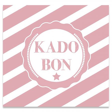 Afbeelding van Pak à 12 kadobon+envelop oud roze/wit Kadobon  (uc)