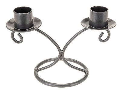 Afbeelding van Metalen kaarshouder voor 2 kaarsen