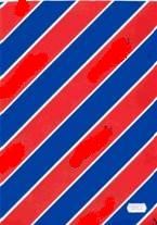 Afbeelding van Rol kadopapier 30 cm/100 mtr rood/wit/blauw (uc)