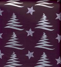 Afbeelding van Rol Kerstpapier 30 cm/260 mtr Minsk purple/silver  (uc)