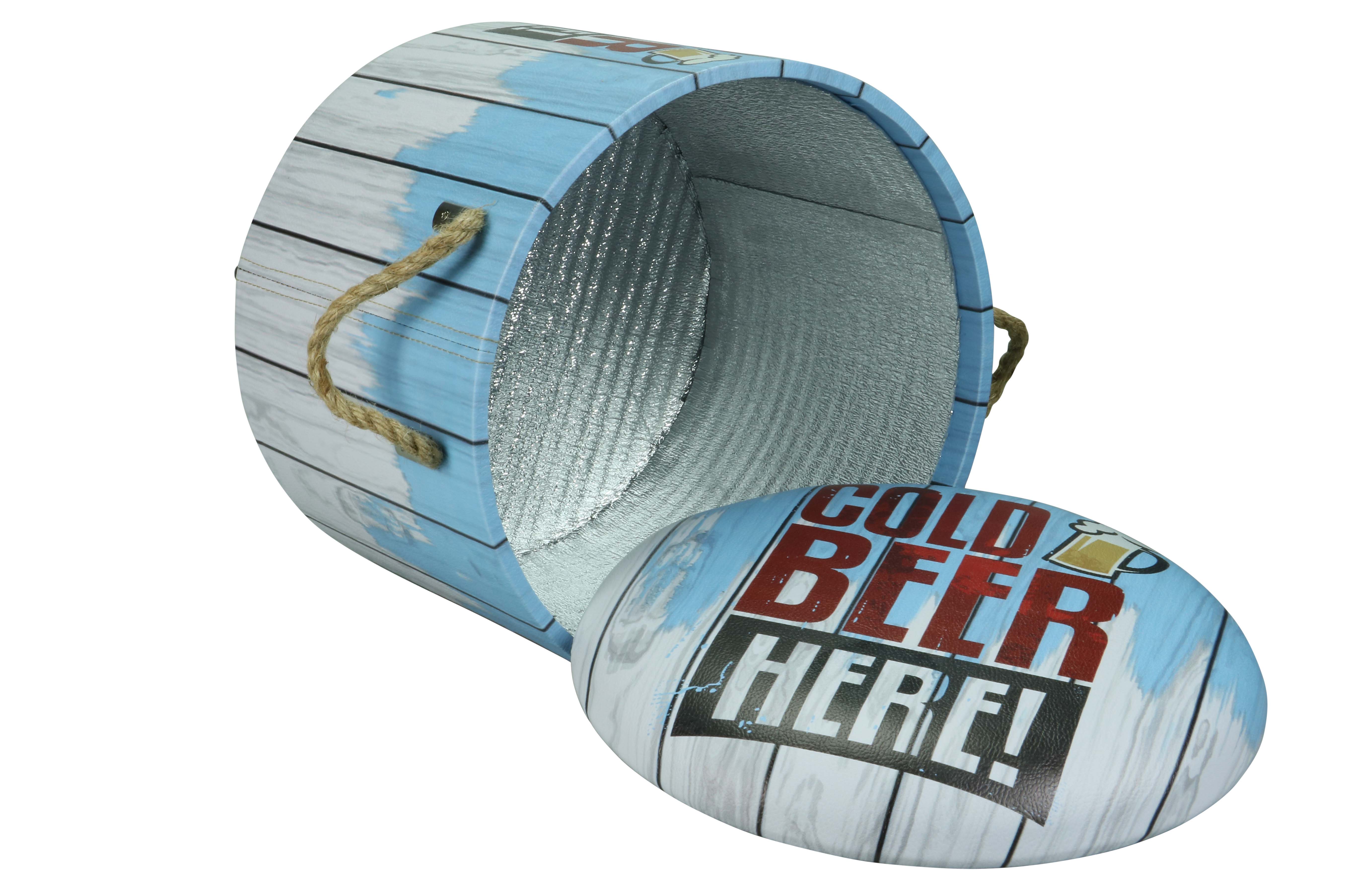 Picture of Bier poef 30x26 cm Cold beer here!