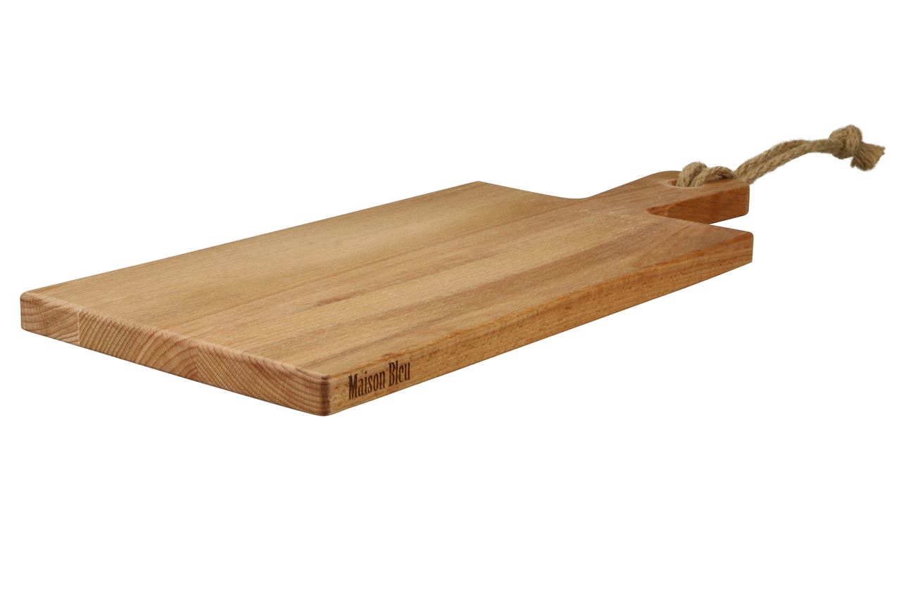 Picture of Beuken plank 49x20x2 cm met greep en touw