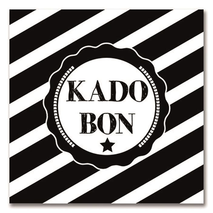 Afbeelding van Pak à 12 kadobon+envelop zwart/wit Kadobon 
