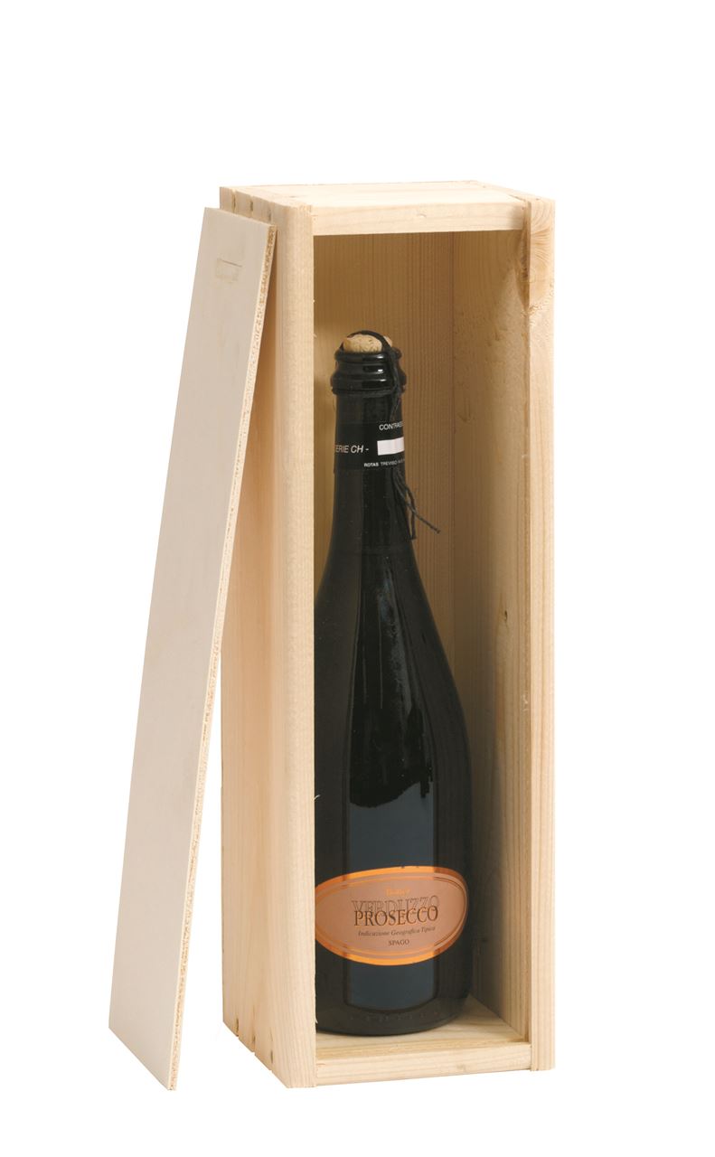 Afbeelding van Champagne kist met schuifdeksel, 1 fles