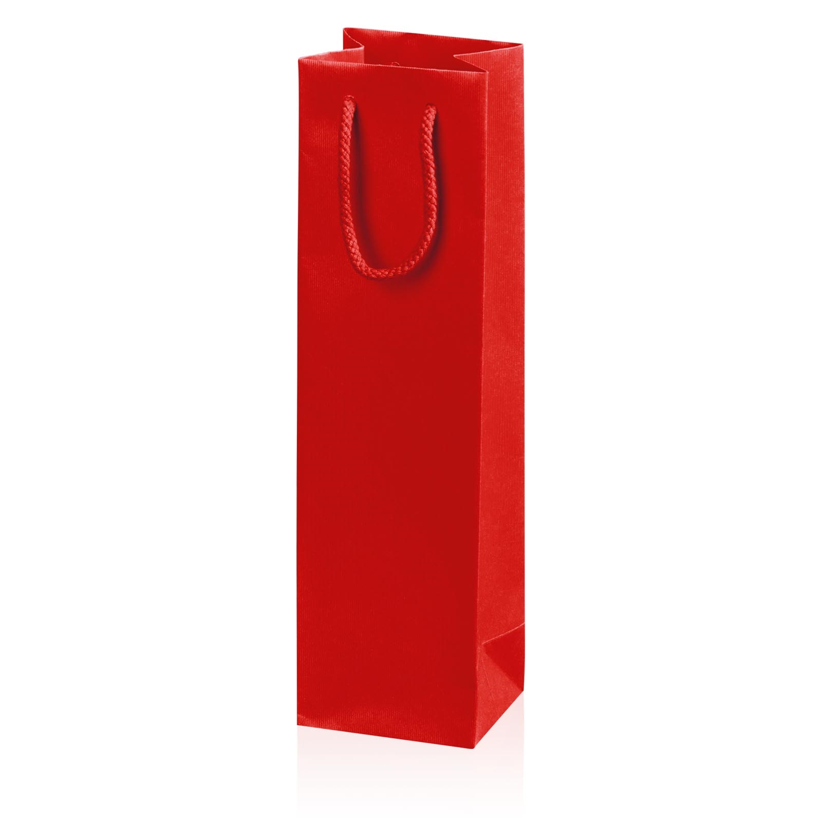 Afbeelding van Pak à 20 1 fles draagtas 10+8,5x36 cm rood (uc)
