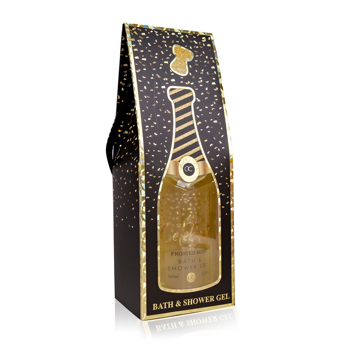 Afbeelding van Champagne zwart/goud 360 ml bad/douchegel 