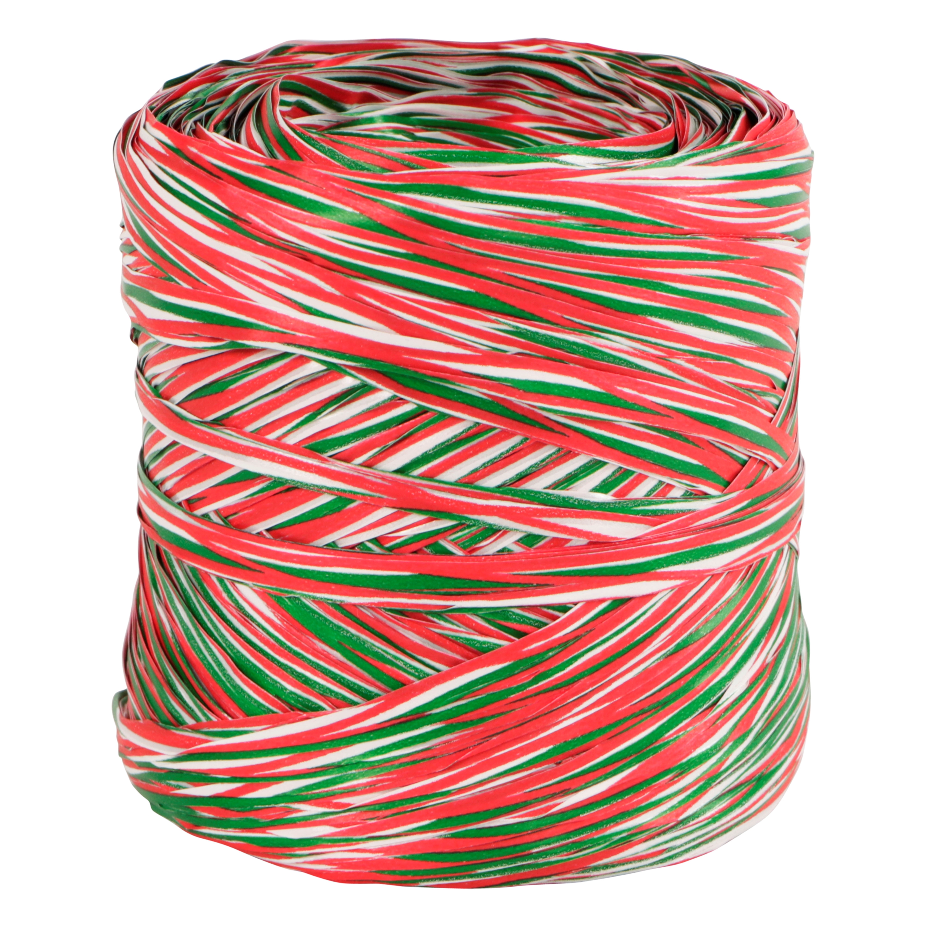 Afbeelding van Rol à 200 mtr raffia Italië groen/wit/rood