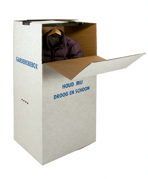 Afbeelding van Garderobe doos met roede 60x50x130 cm 