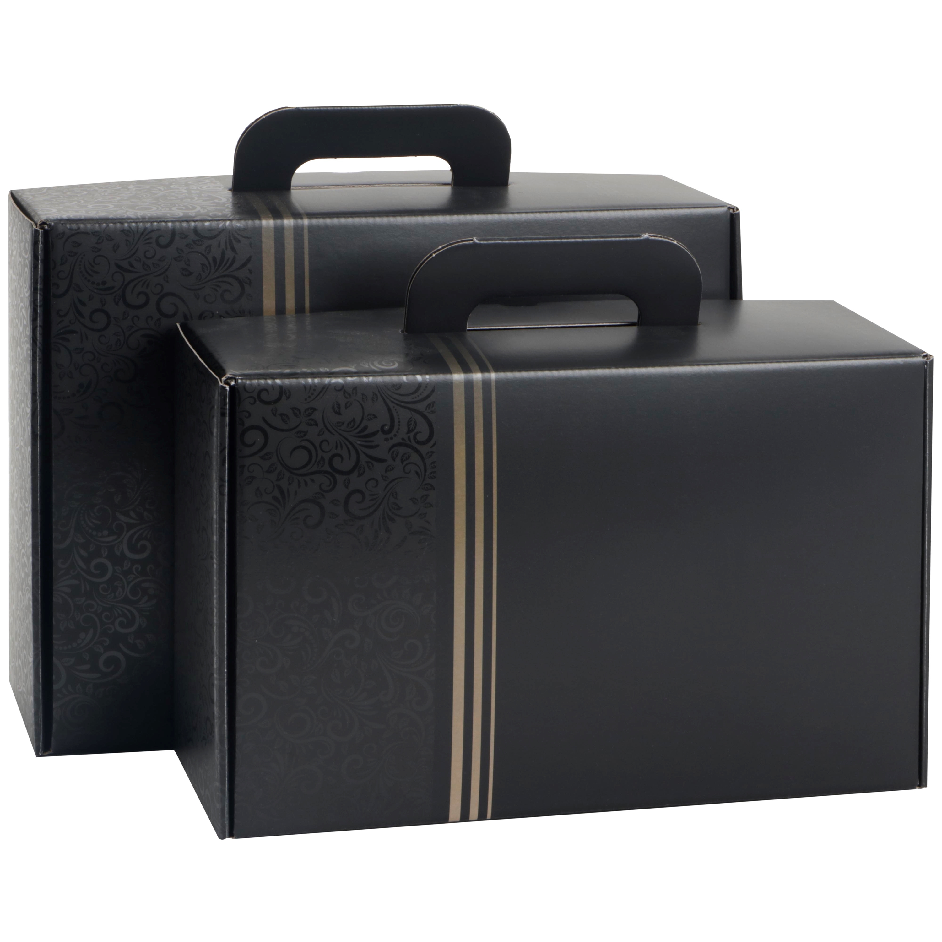 Afbeelding van Pak à 25 kartonnen koffer 32,7x21x11,5 cm Black