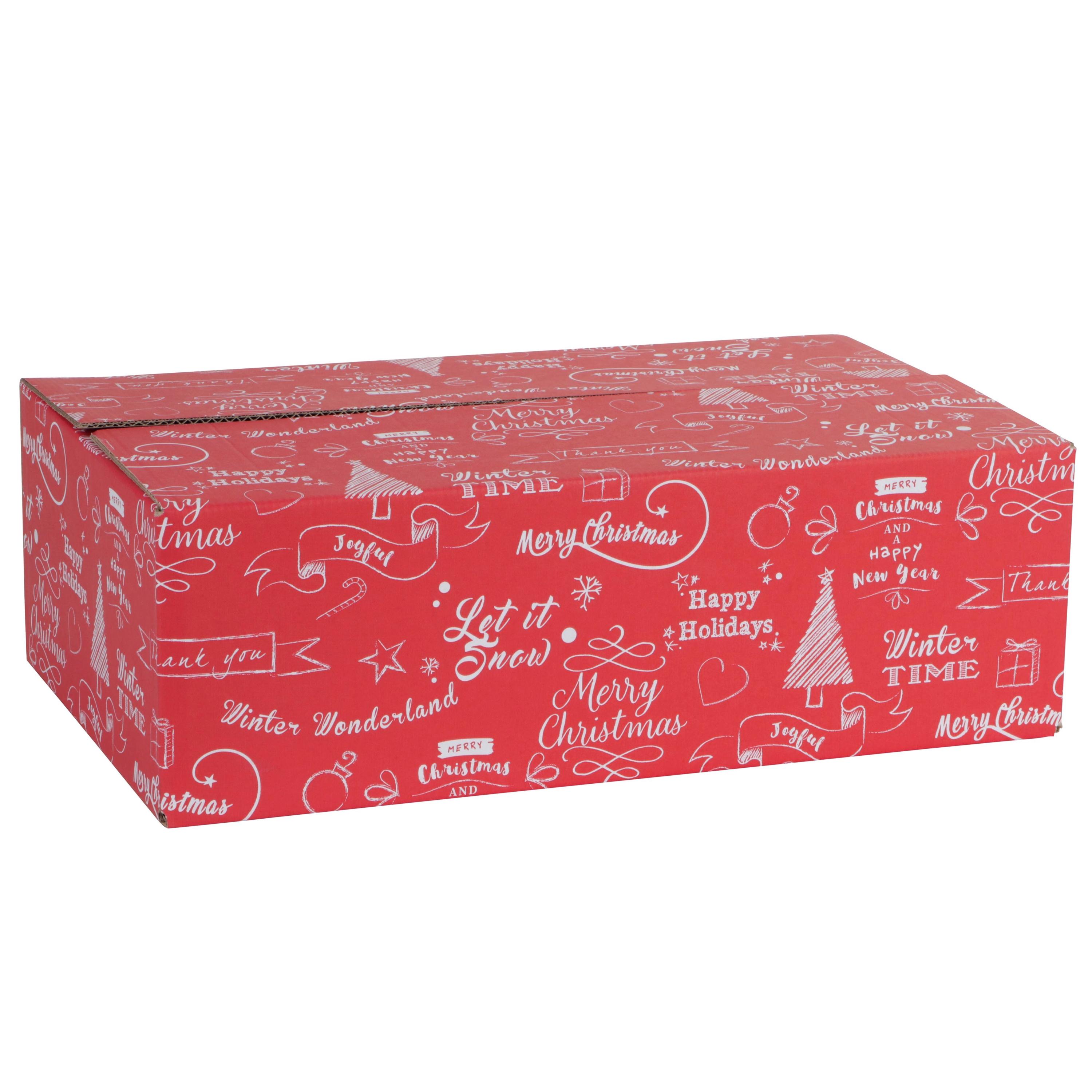Picture of Kerstdoos F150 Happy Holidays rood 49x29x15 cm (ucl)