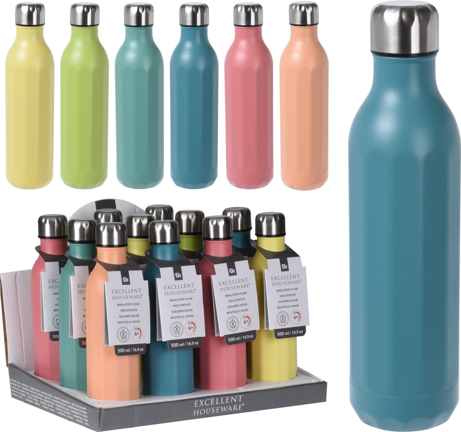 Picture of Waterfles RVS 500 ml isolerend assorti